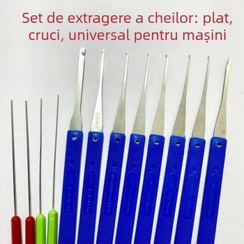 Set de instrumente pentru extras chei rupte, 12 piese, metal și plastic, unelte de demontare, utilizare casnică