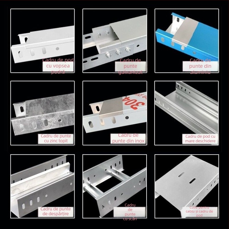 Raft galvanizat de tip canal cu tavă pentru cabluri, soluție de tavan personalizabilă pentru subsoluri și centre comerciale