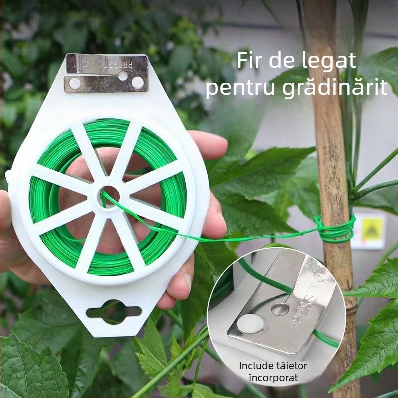 Șnur de legare pentru grădină, material PE, pentru legarea răsadurilor și susținerea spalierului