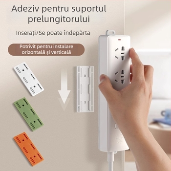 Suport montat pe perete pentru priză și rack pentru router | plastic, stil pastoral, depozitare de călătorie