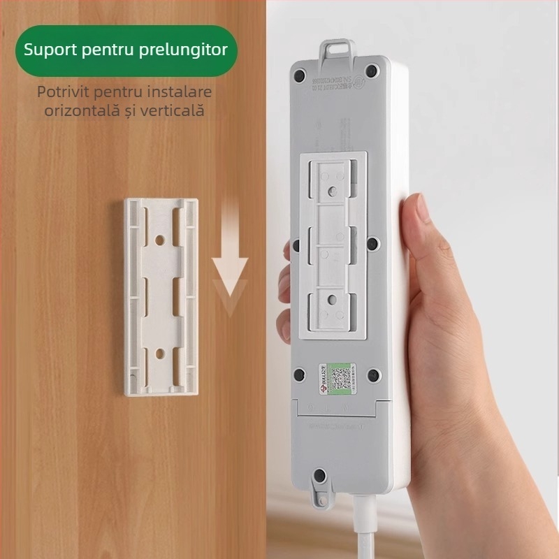 Suport montat pe perete pentru priză și rack pentru router | plastic, stil pastoral, depozitare de călătorie