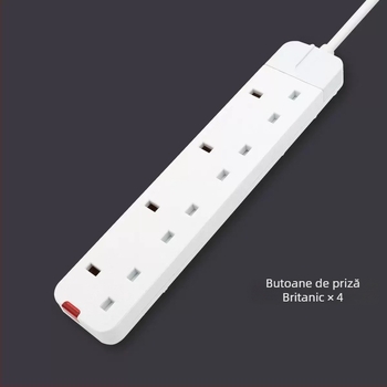 Prelungitor cu standard britanic, 10A, 110V, UL certificat, 1500W