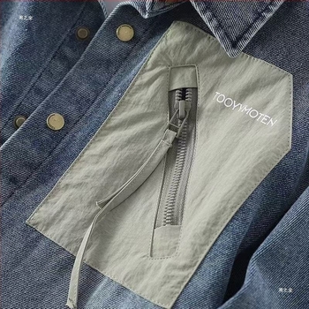 Cămașă de denim pentru băieți cu țesătură corduroy, imprimeu cu litere, glugă detașabilă, primăvara 2025 (Țesătură corduroy; Imprimeu cu litere; Glugă detașabilă; Primăvara 2025; Pentru vârsta 1–3 ani)