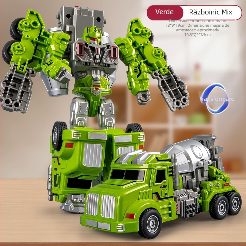 DIY robot-camion transformabil manual – model din plastic de mașină cu control prin inerție, vehicul militar simulat