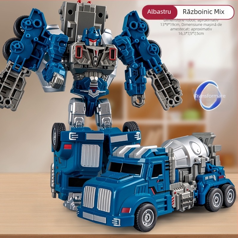 DIY robot-camion transformabil manual – model din plastic de mașină cu control prin inerție, vehicul militar simulat