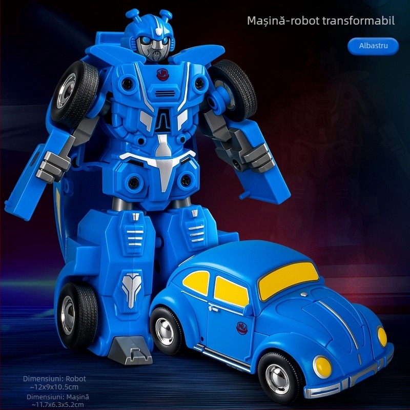 DIY robot-camion transformabil manual – model din plastic de mașină cu control prin inerție, vehicul militar simulat