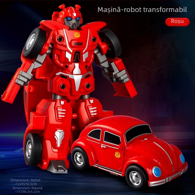 DIY robot-camion transformabil manual – model din plastic de mașină cu control prin inerție, vehicul militar simulat