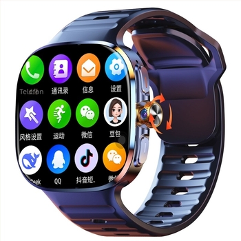 Ceas inteligent cu suport pentru cartelă 5G, versiune globală, ecran AMOLED rotund, sistem dual, monitorizare a sănătății