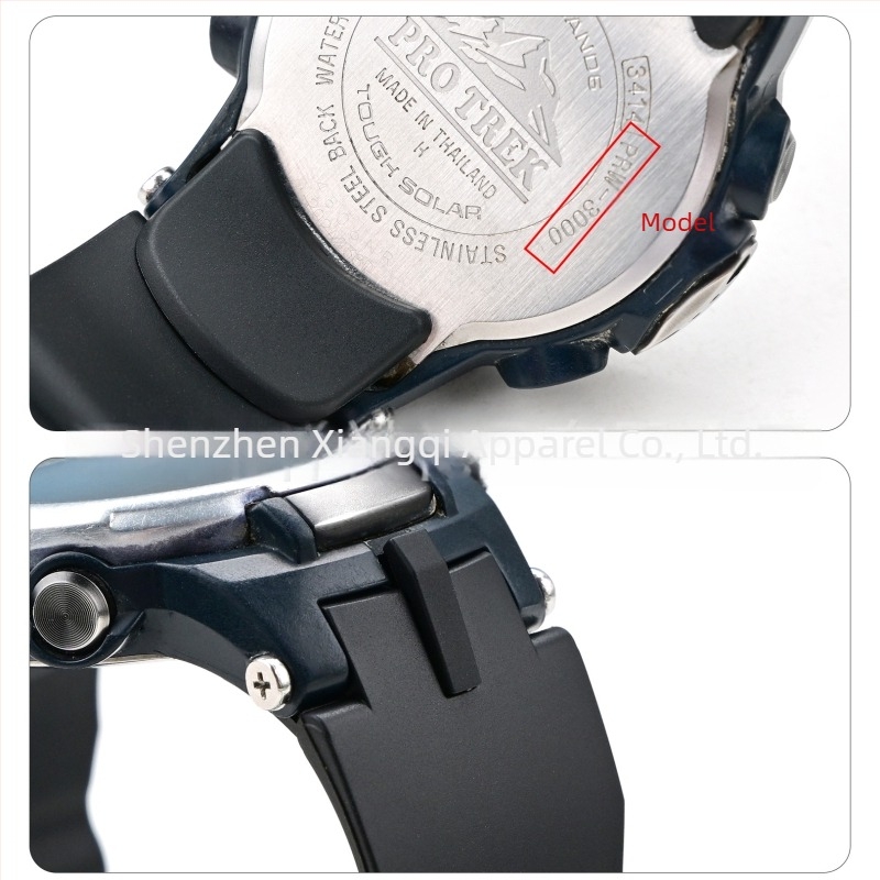 Brățară din rășină neagră pentru Casio PRW-3100/3000; curea TPU din cauciuc pentru PRW-6100Y/6000
