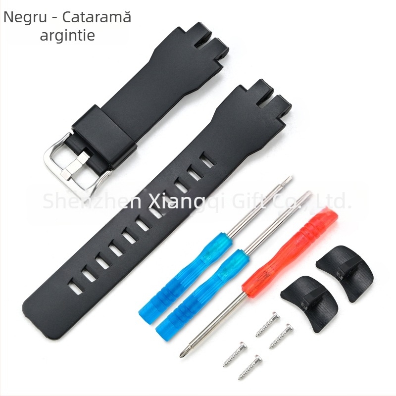 Brățară din rășină neagră pentru Casio PRW-3100/3000; curea TPU din cauciuc pentru PRW-6100Y/6000