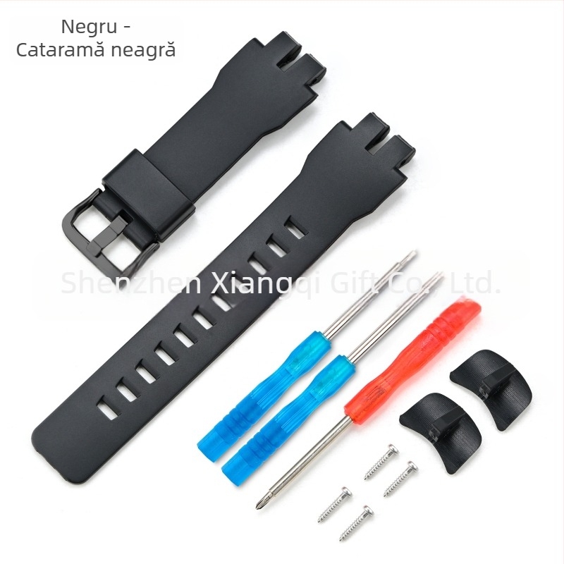 Brățară din rășină neagră pentru Casio PRW-3100/3000; curea TPU din cauciuc pentru PRW-6100Y/6000