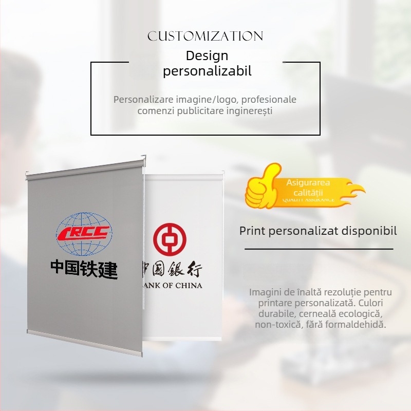 Rulou blackout poliester pentru birou, proiect hotel; personalizabil; stil modern minimalist; potrivit pentru living, dormitor