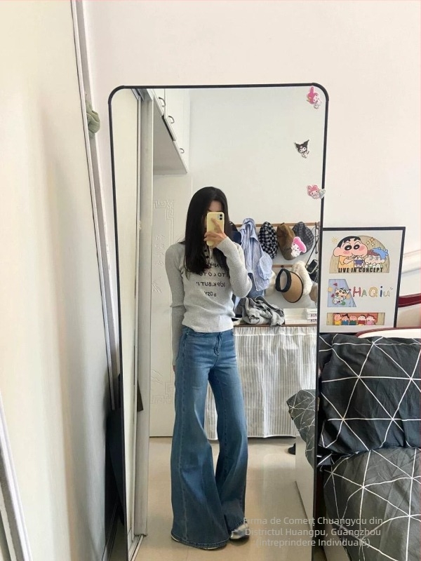 Pulover tricotat cu glugă pentru femei - stil coreean, model cu litere, guler înălțat, mâneci lungi, croială slim