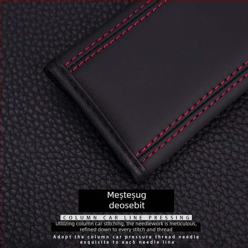 Pernă pentru centura de siguranță auto, pereche, din piele Nappa, cu logo imprimat, Van Gogh, compatibilă cu Mercedes-Benz, Audi și BMW