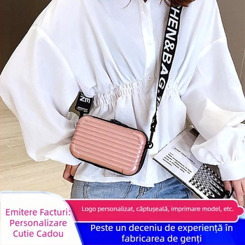 Geantă de machiaj - Stil coreean, impermeabilă, închidere cu fermoar, buzunar ascuns, țesătură din poliester