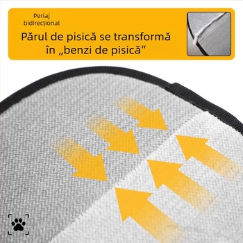 Mănușă electrostatică pentru îndepărtarea părului de animale, perie cu două fețe
