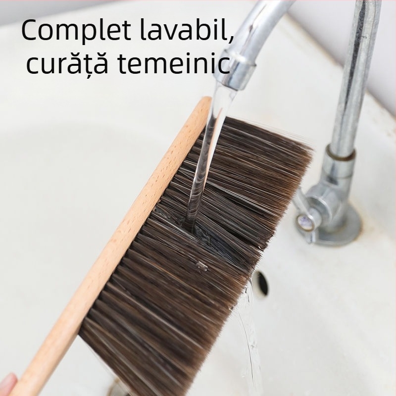 Perie pentru pat cu peri PET, anti-static, mâner lung, îndepărtarea prafului