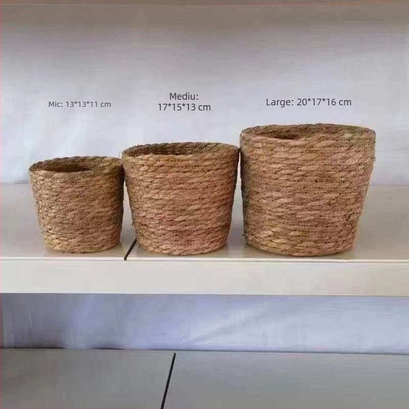 Set ghivece împletite — stil scandinav, material viță, ghivece decorative de interior