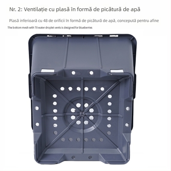 Ghiveci pentru afine, 30 L / 7 galoni, din plastic, pătrat mare, permeabil, controlul rădăcinilor