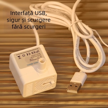 Pompa submersibilă USB 5V DC pentru dozatorul de apă al pisicii, circulație automată, material ABS