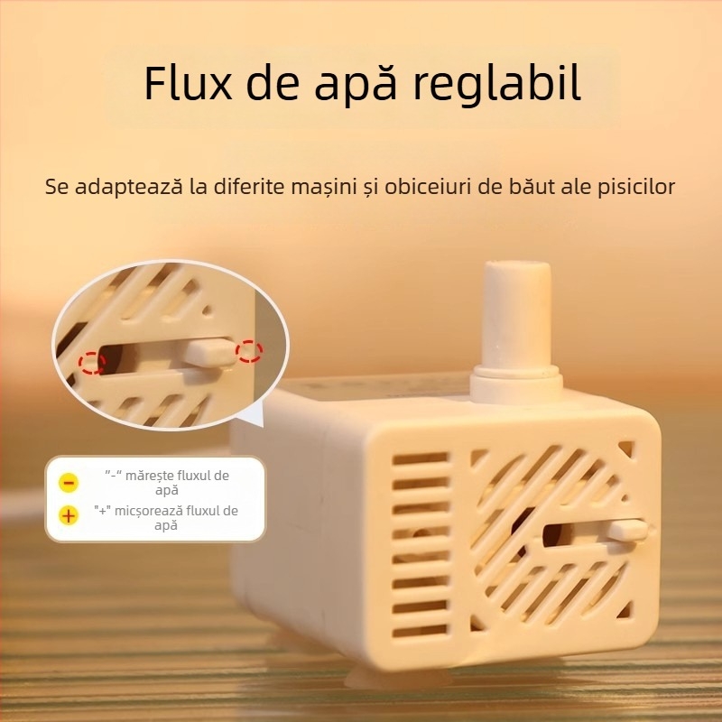 Pompa submersibilă USB 5V DC pentru dozatorul de apă al pisicii, circulație automată, material ABS