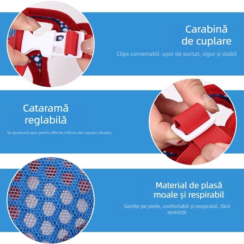 Doglemi Protecție bot pentru câine, poliester cu plasă respirabilă, anti-mușcare, pachet 30 de bucăți