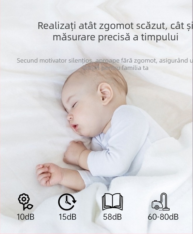 Ceas de perete – Aliaj de aluminiu, design Nordic modern, cadran rotund, mișcare silențioasă, alimentare cu baterii