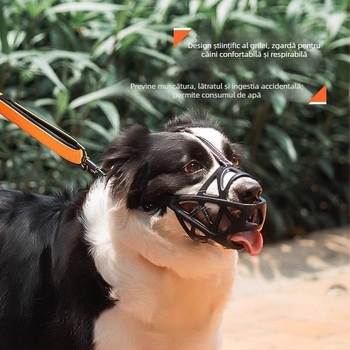 Botniță pentru câini, previne mușcături, lătratul și mâncarea, cu accesorii pentru băut apă și dispozitiv anti-lătrat - Hao mark, polyester