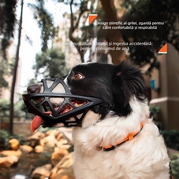 Botniță pentru câini, previne mușcături, lătratul și mâncarea, cu accesorii pentru băut apă și dispozitiv anti-lătrat - Hao mark, polyester