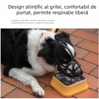 Botniță pentru câini, previne mușcături, lătratul și mâncarea, cu accesorii pentru băut apă și dispozitiv anti-lătrat - Hao mark, polyester