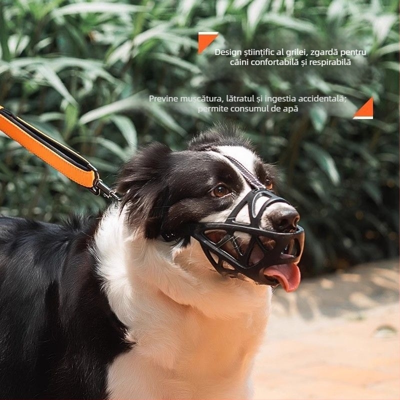 Botniță pentru câini, previne mușcături, lătratul și mâncarea, cu accesorii pentru băut apă și dispozitiv anti-lătrat - Hao mark, polyester