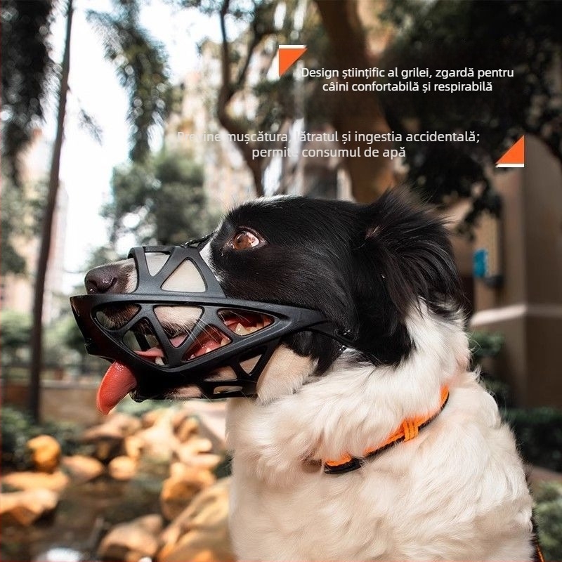 Botniță pentru câini, previne mușcături, lătratul și mâncarea, cu accesorii pentru băut apă și dispozitiv anti-lătrat - Hao mark, polyester