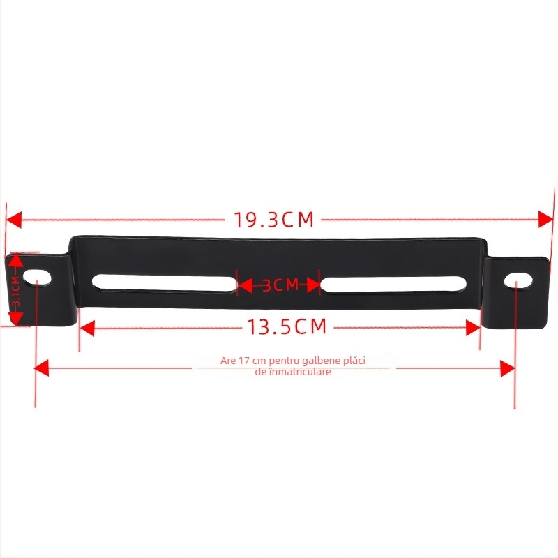 Ramă pentru plăcuța de înmatriculare a motocicletei, oțel inox, marcă GSH, compatibilă cu modelele generale de motociclete