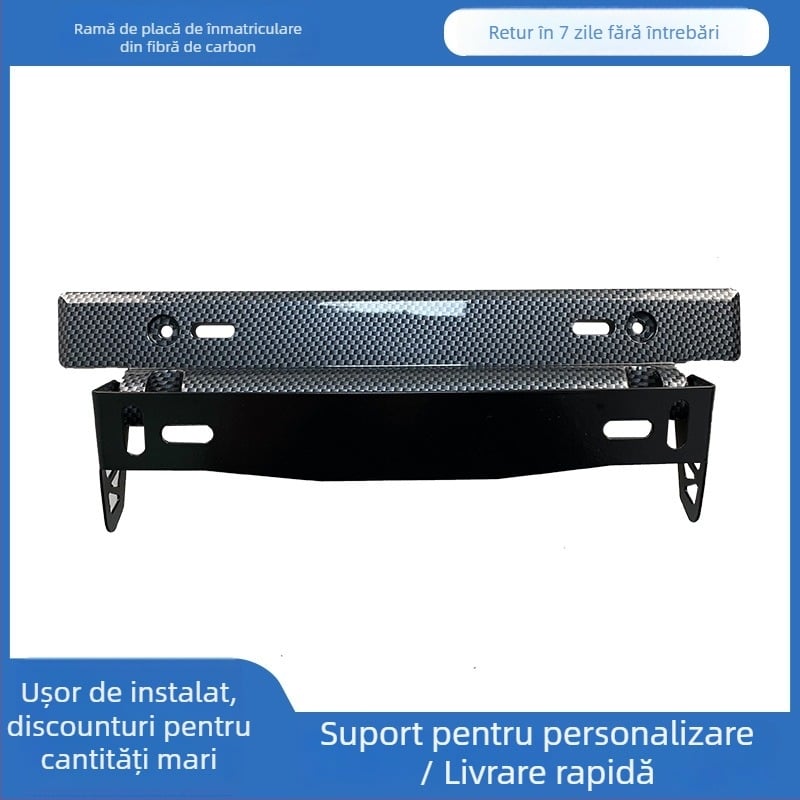 Ramă universală pentru plăcuța de înmatriculare, cadru ABS + fier, suport de plăcuță