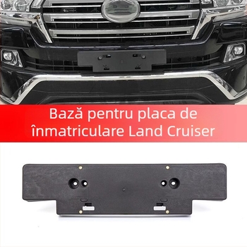 Ramă pentru număr și bază de suport pentru Toyota Land Cruiser LC200 — plastic, suport din fabrică original, fără personalizare