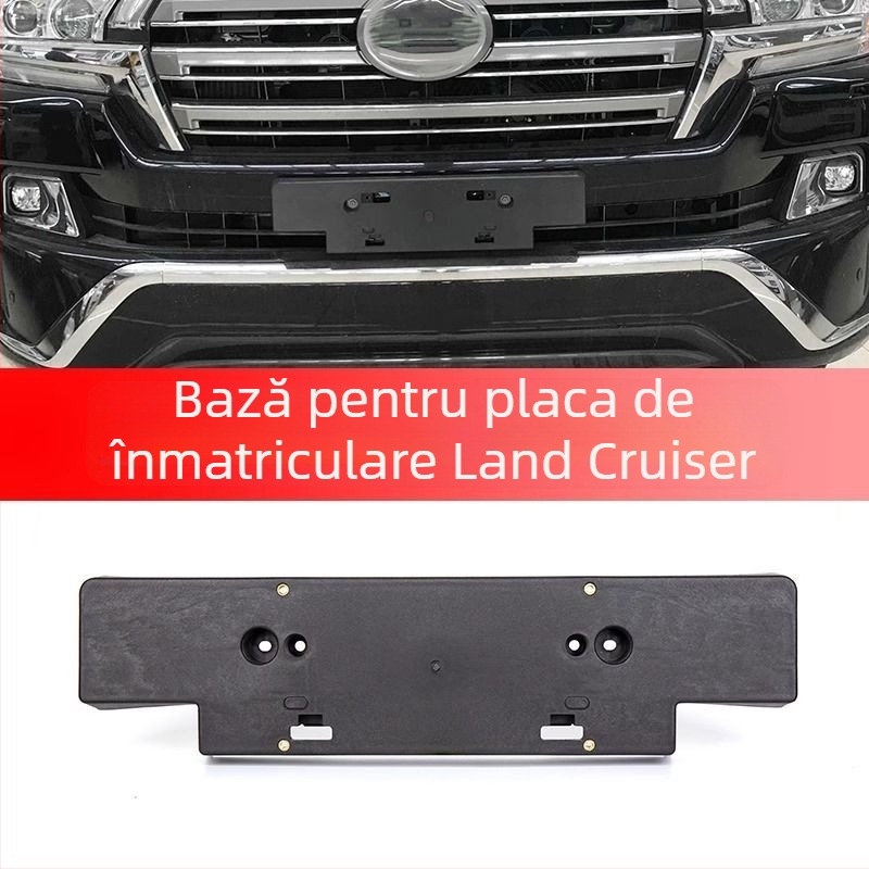Ramă pentru număr și bază de suport pentru Toyota Land Cruiser LC200 — plastic, suport din fabrică original, fără personalizare