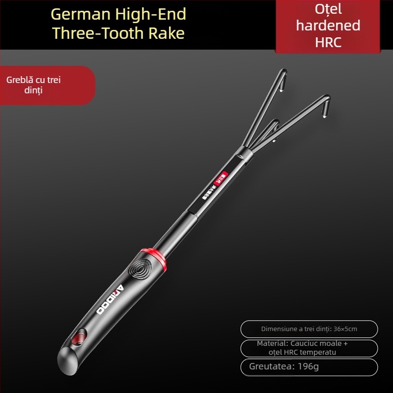 Airuidun Set de unelte de grădină – trei piese, pentru plantarea florilor și legumelor, săpatul și afânarea solului, potrivit pentru ghivece