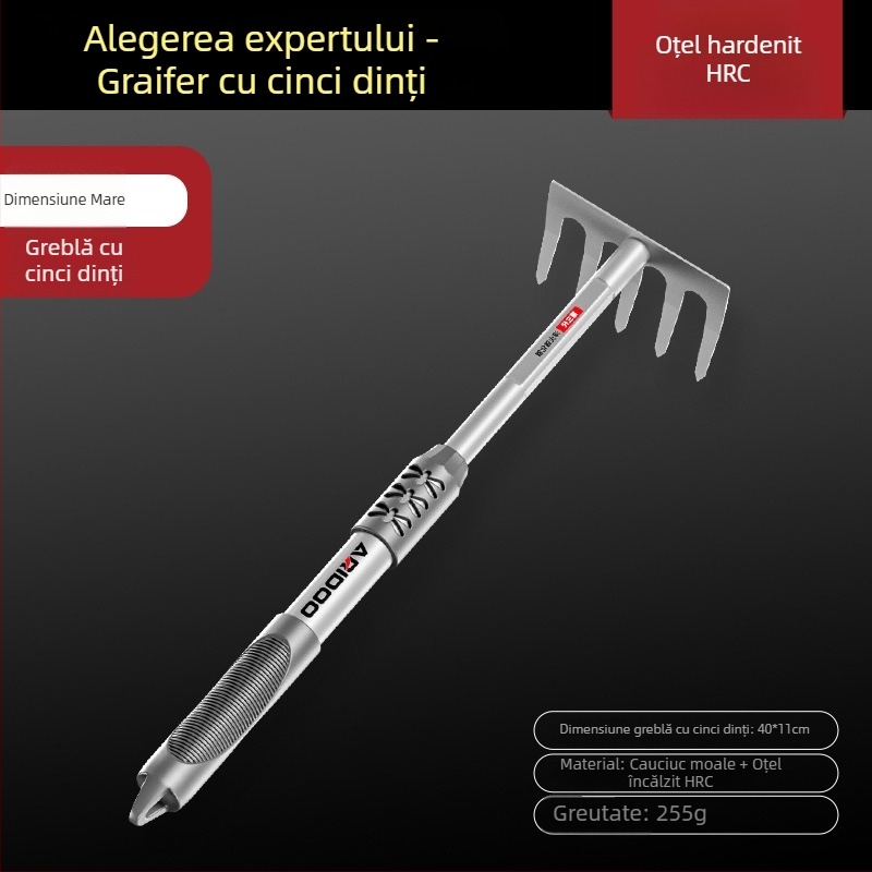 Airuidun Set de unelte de grădină – trei piese, pentru plantarea florilor și legumelor, săpatul și afânarea solului, potrivit pentru ghivece