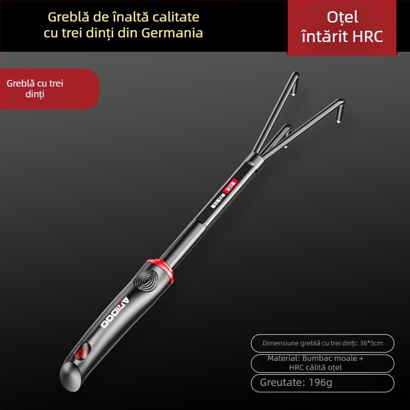 Airuidun Lopată de grădină — set de trei piese pentru plantarea florilor, sădirea legumelor, afânarea solului și îndepărtarea buruienilor