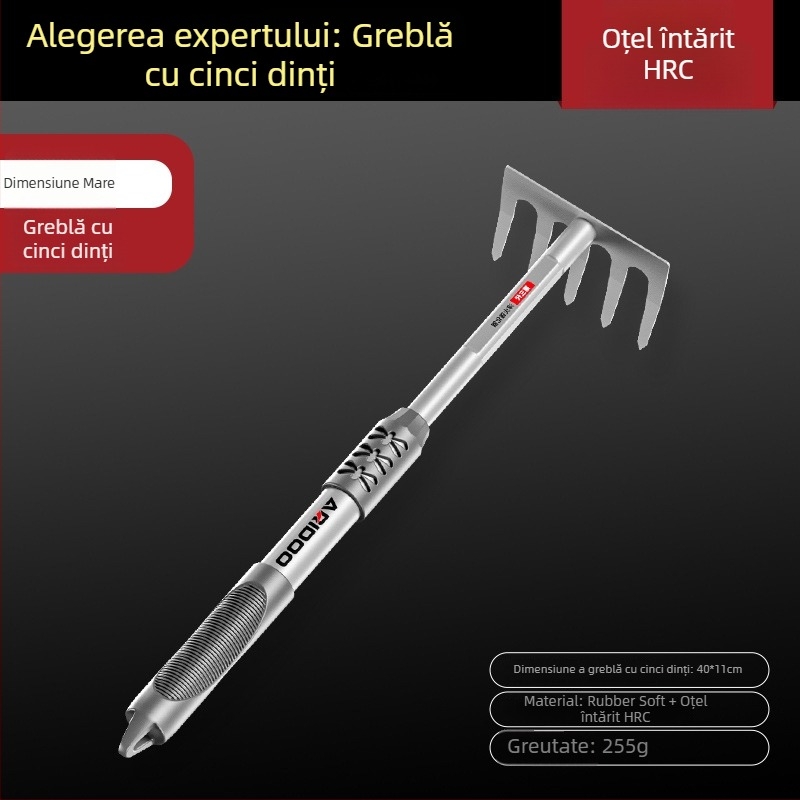 Airuidun Lopată de grădină — set de trei piese pentru plantarea florilor, sădirea legumelor, afânarea solului și îndepărtarea buruienilor