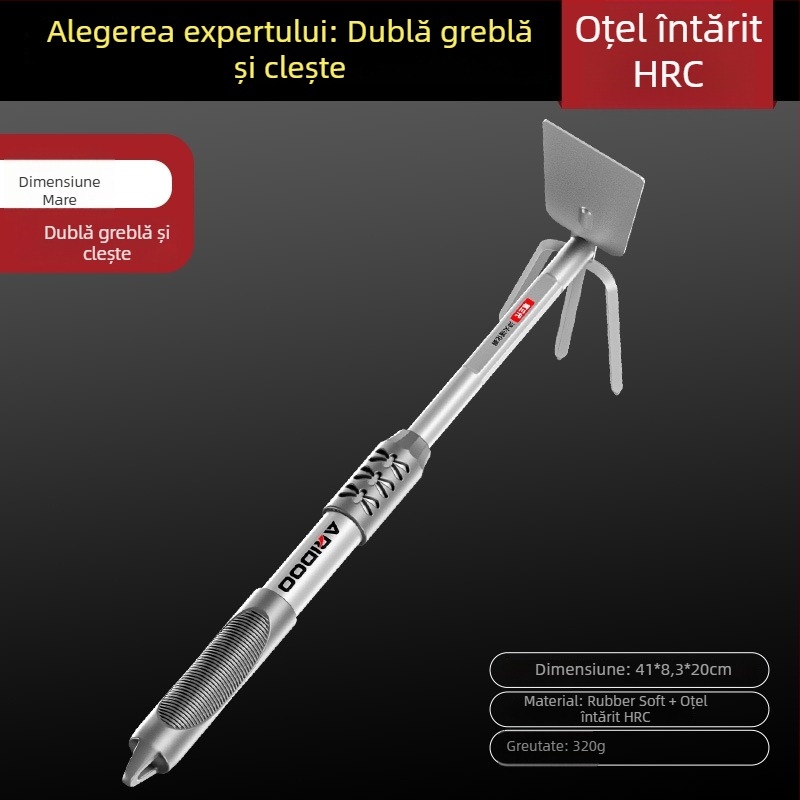 Airuidun Lopată de grădină — set de trei piese pentru plantarea florilor, sădirea legumelor, afânarea solului și îndepărtarea buruienilor