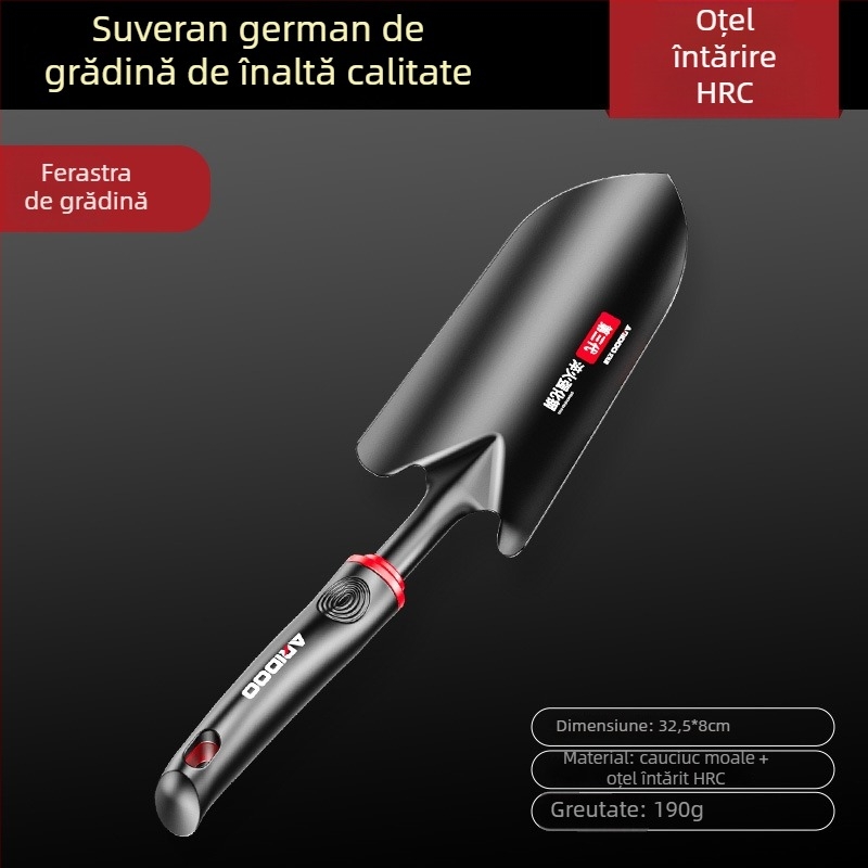 Airuidun Set de trei unelte de grădinărit pentru plantarea florilor și legumelor, săpare și afânarea solului