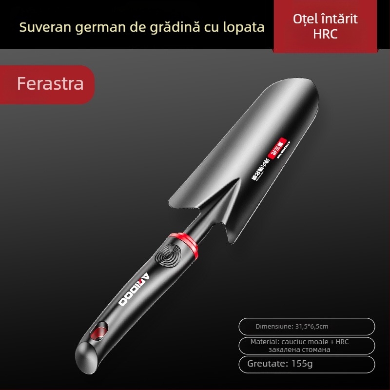 Airuidun Set de trei unelte de grădinărit pentru plantarea florilor și legumelor, săpare și afânarea solului