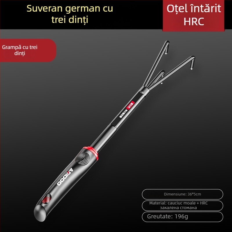 Airuidun Set de trei unelte de grădinărit pentru plantarea florilor și legumelor, săpare și afânarea solului