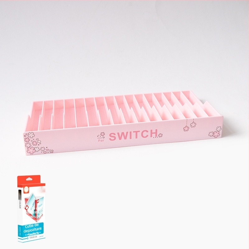 Ajitomo 305 husă de stocare pentru cartele Nintendo Switch, ABS, compatibilă cu cartele NS/OLED