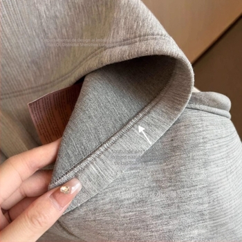 Hanorac lejer pentru femei din Space Cotton, cu aplicație 3D în litere, fermoar, mâneci lungi, iarna 2024