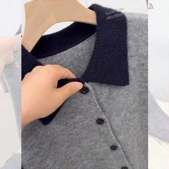 Cardigan tricotat din Chenille pentru femei, guler polo, fără mâneci, conținut Spandex, Primăvara 2025