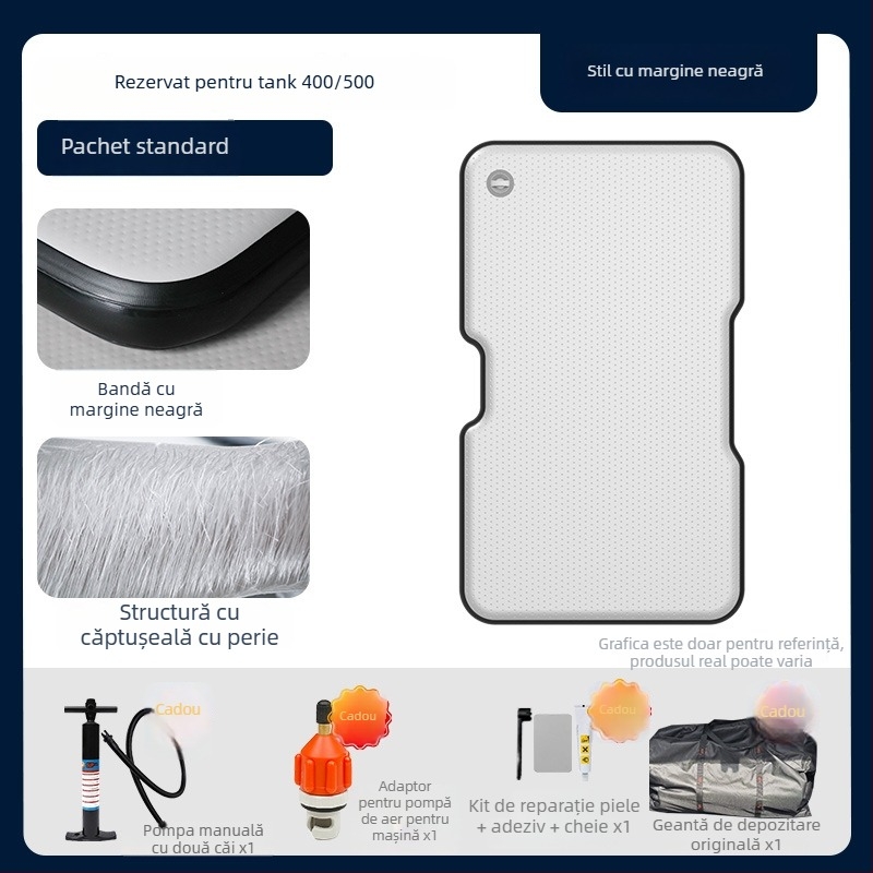 Saltea gonflabilă pentru camping Tank, cu potrivire universală – PVC ecologic; umflare automată; sarcină maximă 500 kg