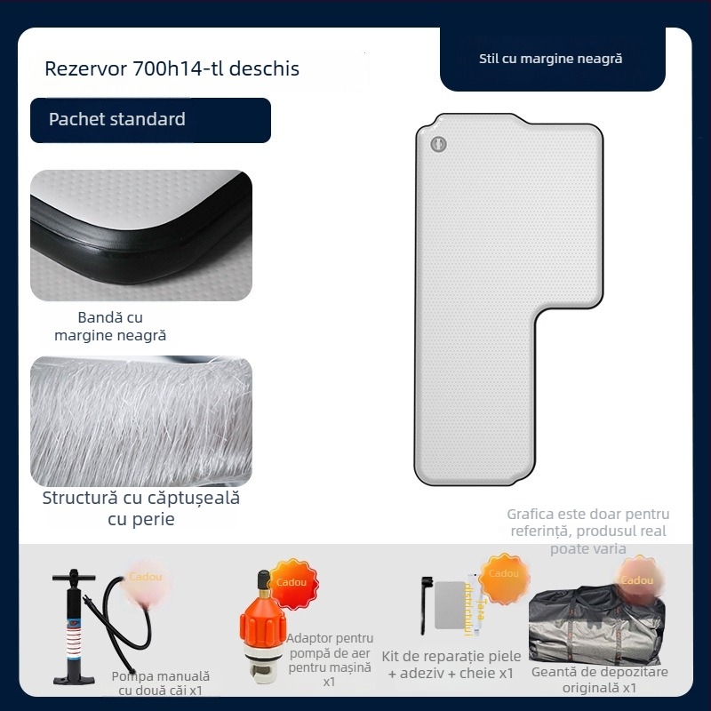 Saltea gonflabilă pentru camping Tank, cu potrivire universală – PVC ecologic; umflare automată; sarcină maximă 500 kg