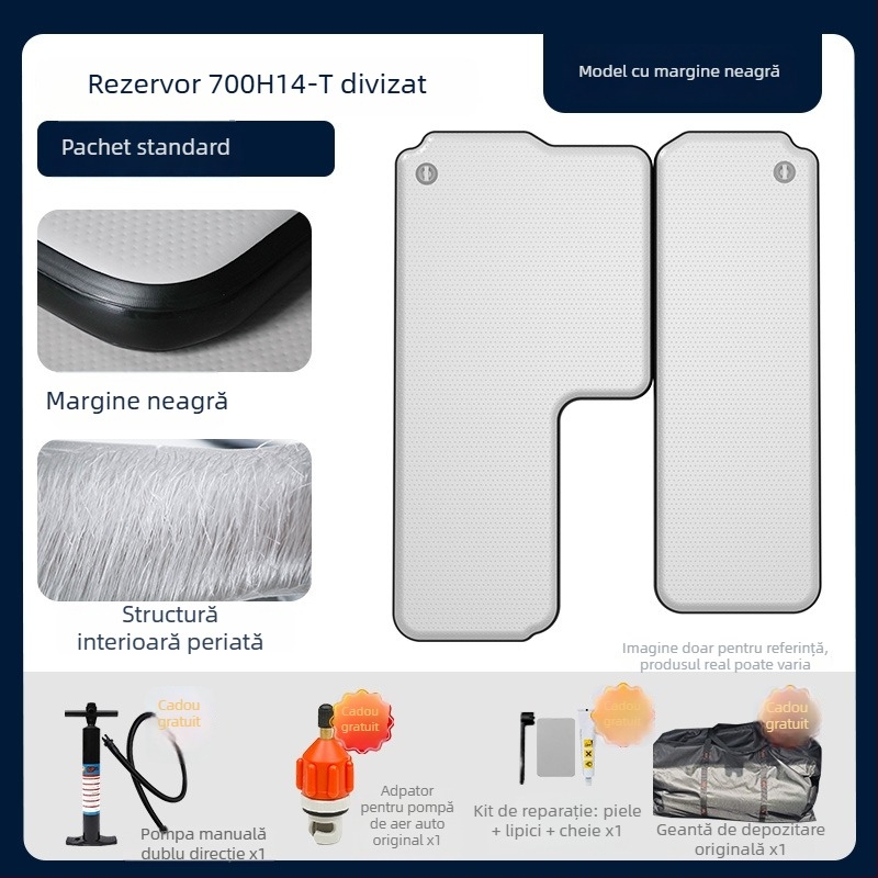 Saltea gonflabilă pentru camping Tank, cu potrivire universală – PVC ecologic; umflare automată; sarcină maximă 500 kg